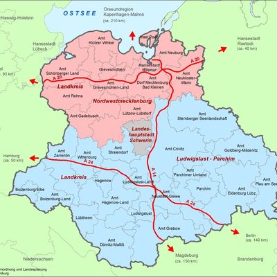 Ämter und Bundesautobahnen (Stand 08/2019)